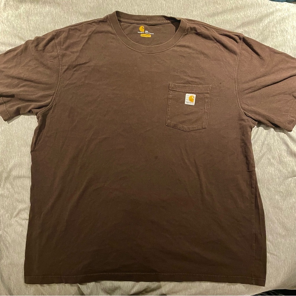 Carhartt faded brown pocket t shirt sz 2xl